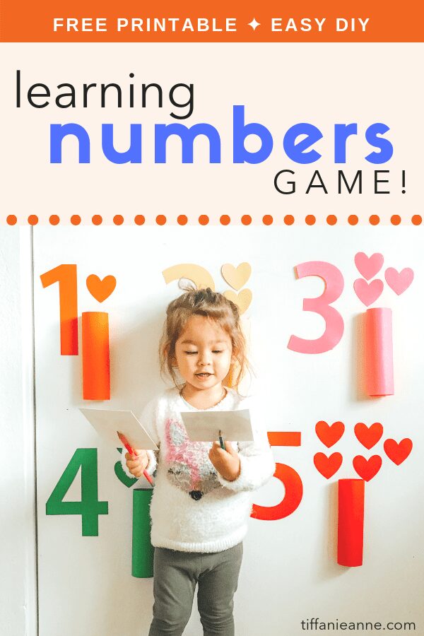 Learning Numbers Game - tiffanieanne.com FREE PRINTABLES