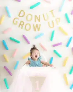 Sprinkle Wall | Donut Ice Cream Unicorn Birthday Party DIY | tiffanieanne.com
