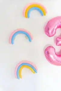 Rainbow Sprinkle Wall - Donut Ice Cream Colorful Unicorn Birthday Party DIY - tiffanieanne.com 8