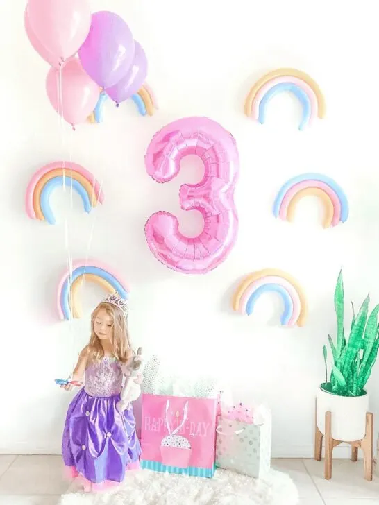 Rainbow Sprinkle Wall - Donut Ice Cream Colorful Unicorn Birthday Party DIY - tiffanieanne.com