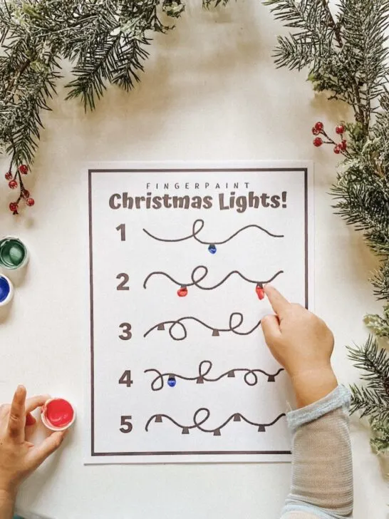Fingerpaint Lights - FREE PRINTABLE - Christmas Learning Numbers Activity DIY - Toddler Montessori - tiffanieanne.com.jpg 2