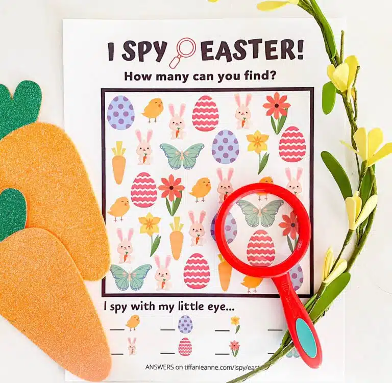 I Spy Easter Game-Free Printable-Toddler Activities-Activity-for-Kids-Easter-Crafts-Detective-Magnifying-Glass-tiffanieanne.com