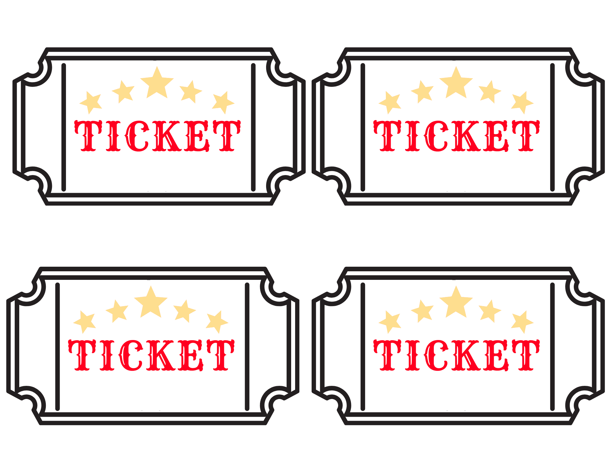 Carnival Tickets Printable Free