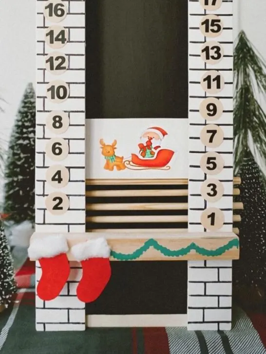 Upcycle-DIY-Christmas-Advent-Calendar-Countdown-Santa-Down-Chiminey-Fireplace-Ryobi-Facebook-Marketplace-Scrap-Wood-tiffanieanne.com-2